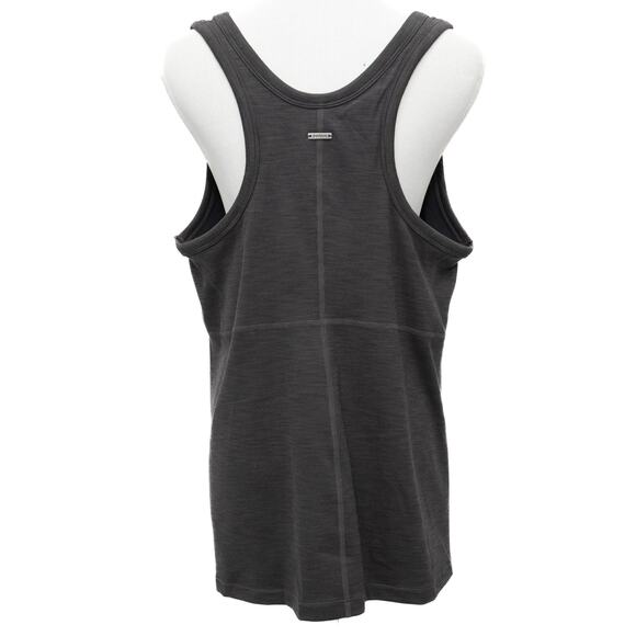 Prana Charcoal Gray Ribbed Racerback Tank Top Size 1X - Picture 4 of 13
